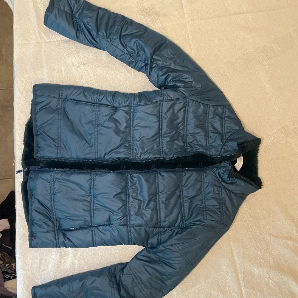 ATHLETA GIRL REVERSIBLE WARM + FUZZY JACKET